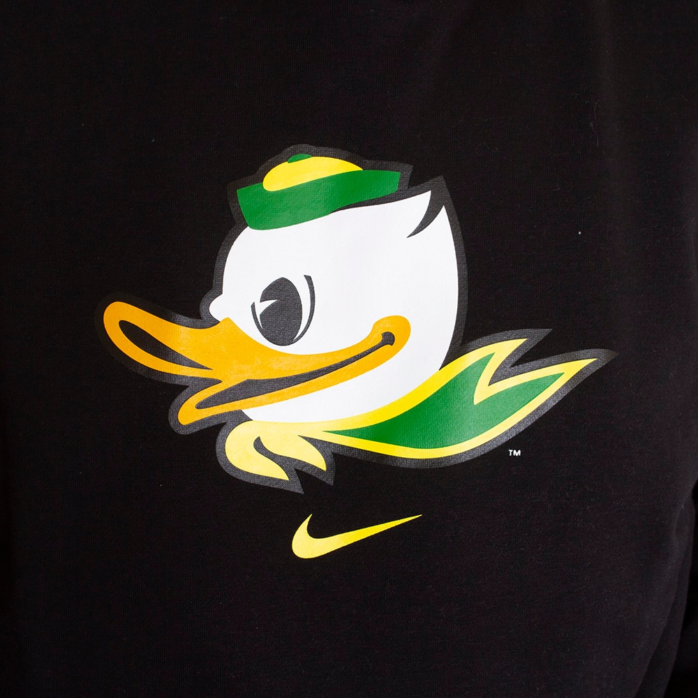 Fighting Duck, Nike, Black, Pullover, Cotton Blend, Men, Sweatshirt, 432386